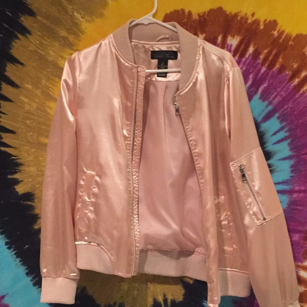 baby pink satin feel jacket